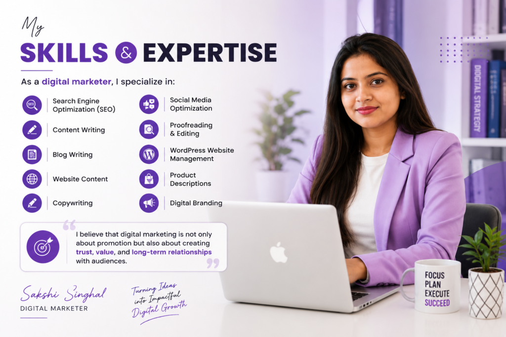 Sakshi Singhal Digital Marketer and expert in SEO